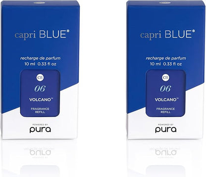 Capri Blue Pura Smart Home Plug-in Diffuser Refills – Volcano with a Tropical, Citrus Scent – Long-Lasting Aromatherapy Diffuser Refills (Pack of 2)