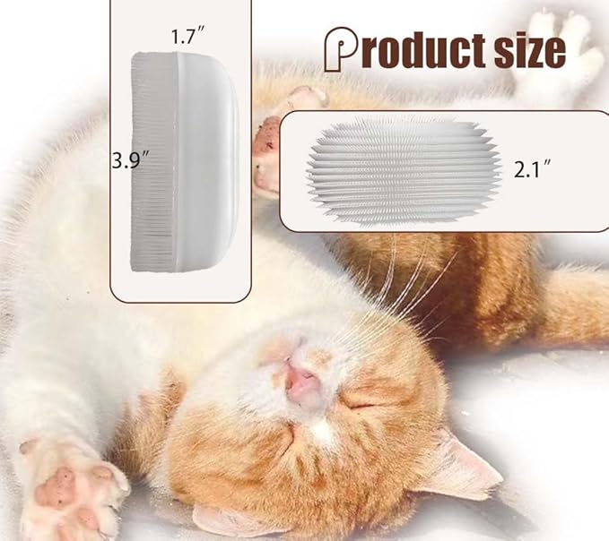 SoarExcelleryy Soft Fur Cat Brush - Over 1000 gentle cat tongue brushes with prickly serrations, suitable for sensitive cats - comfortable, lightweight, gentle, perfect for enhancing intimacy (beige)-Mewly Pet