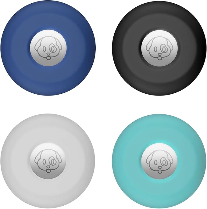 for Airtag Holder for Dog Collar, Cibaabo Silicone Air Tag Case Cover Compatible with Apple Airtags for 0.8-1.2inch Cat Pet Collar Harness Loop-Mewly Pet