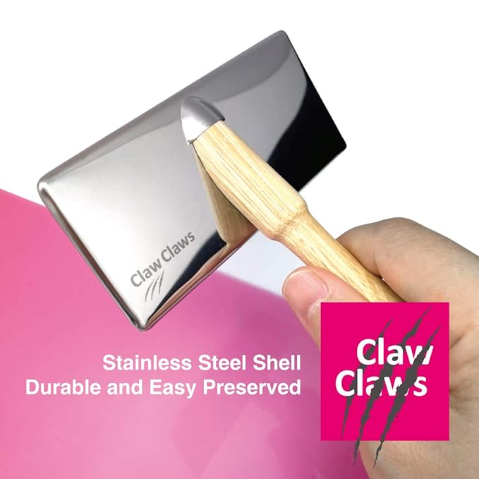 Pet Slicker Brush for Medium Dogs, Wooden Handle with Stainless Steel Soft Pins, Gently Remove Tangled, Loose Undercoat and Mats Hair, Pet Grooming Brush Tool (6.6")-Mewly Pet