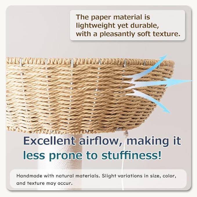 Wooden Cat Tree for Large Cats, Modern Multi-Level Condo with Natural Wood, Indoor Cat Furniture for Medium and Big Pets (Cream Y909S)-Mewly Pet