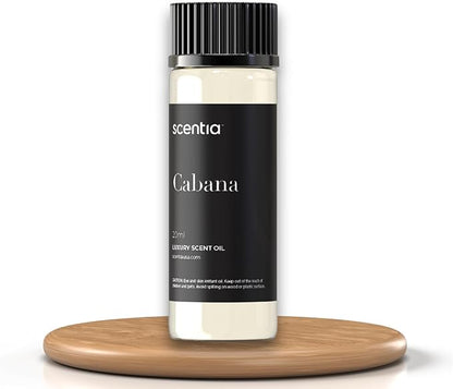 Scentia Hotel Diffuser Oil Inspired by 5-Star Hotel Scent - 20 mL 0.67 fl oz - Fragrance Oil Blend Botanical Jasmine, Bergamot & Fresh Marine Notes Aromatherapy Diffusers - Cabana, Thanksgiving Gift