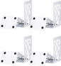 Book Ends, Bookends, Bookends for Shelves, Bookend, Book Ends for Heavy Books, White Metal Book Shelf Holder Home Decorative, Book Stoppers for Shelves, Bookend Supports 4 Pair
