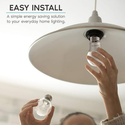 LUXRITE A15 LED Bulb 40W Equivalent, 7W, 2700K (Warm White), 600 Lumens, Enclosed Fixture Rated, Dimmable Ceiling Fan Light Bulbs, E26 Medium Base, UL Listed - Indoor and Outdoor (6 Pack)