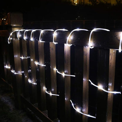 Lighting EVER Plug in Rope Lights with Small Tube, 1/4 in Pencil-Size, 100 LED Copper Wire String Lights in 33 ft Tube, Cool White 6000K, Thin Light Rope for Railing, Fence, Balcony, Not Connectable