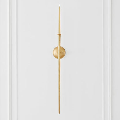 Z Gallerie Aspar Wall Sconce Long Candle Holders in Gold Finish, Retro Chic Wall Decor for Living Room, Dining Room & Bathroom, Vintage Candle Wall Sconce with Timeless Appeal(Candles not Included)