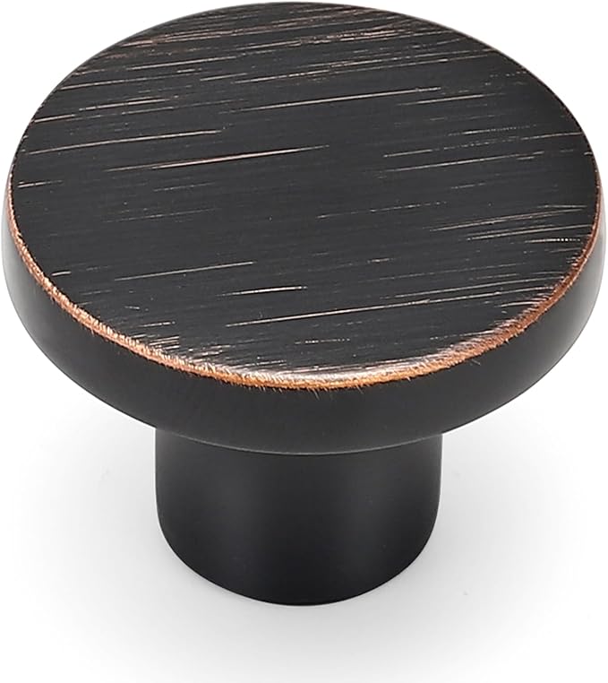 Ravinte 1 Pack Cabinet Knobs Oil Rubbed Bronze Kitchen Cabinet Knobs Round Dresser Drawer Pulls Closet Door Pulls 1-1/5 Inch