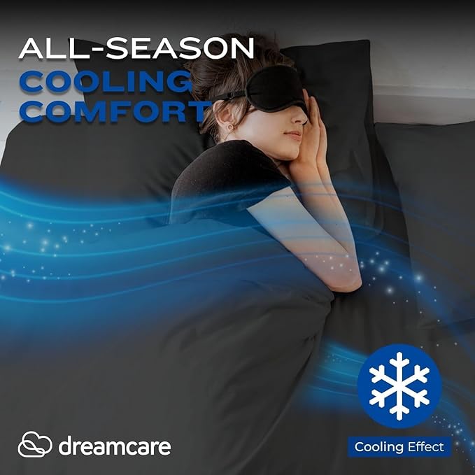 DREAMCARE Full Size Sheets Set - 4 Pcs Cooling Bed Sheets with Up to 15" Deep Pockets - Soft, Long-Lasting 100% Brushed Polyester with Side Pocket (Sage Green)