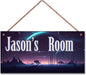Personalized Sign Science Fiction Themed For Kids Room Starry Sky Nursery Door Art Decor For Little Man Cave,Custom Name Wall Decor Decorative Plate for Boys Bedroom Girls Room