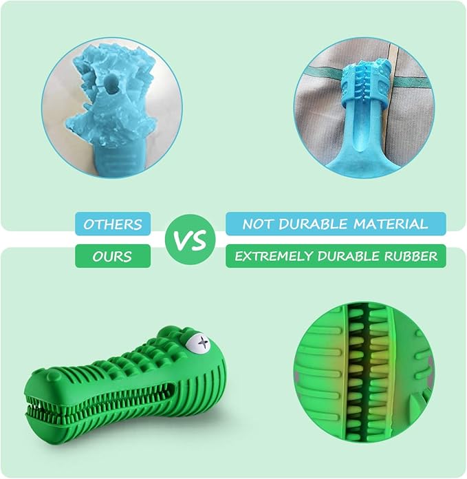 Dog Toys for Aggressive Chewers Large Medium Breed, Indestructible Dog Toothbrush Chew Toys, Squeaky Interactive Tough Extremely Durable, Dogs Toys to Keep Them Busy-Mewly Pet