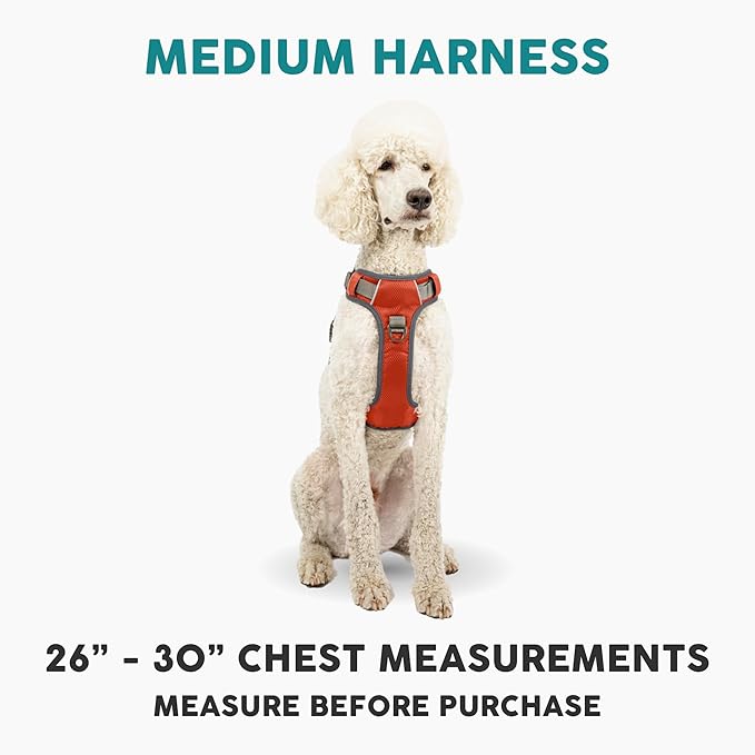 Embark Adventure Dog Harness, Reflective Trim No Pull Dog Harness Medium Sized Dogs - Military Grade Nylon, Front Clip with Gel Lined Handle.-Mewly Pet