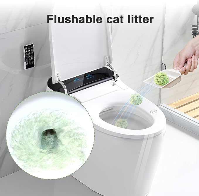 Cat Litter 12LB/2 Packs Dust-Free Clumping Tofu Cat Litter Quickly Absorb Odors Toilet Can Flush Into The Toilet Pure Natural tofu cat Litter (Green Tea)-Mewly Pet