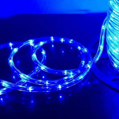 100 Feet 720 LED Rope Lights,2-Wire Low Voltage Waterproof Blue Rope Lights Outdoor,Indoor Background Lighting Idear for Deck,Trees,Bridges,Eaves,Pool,Wedding Use(Blue)