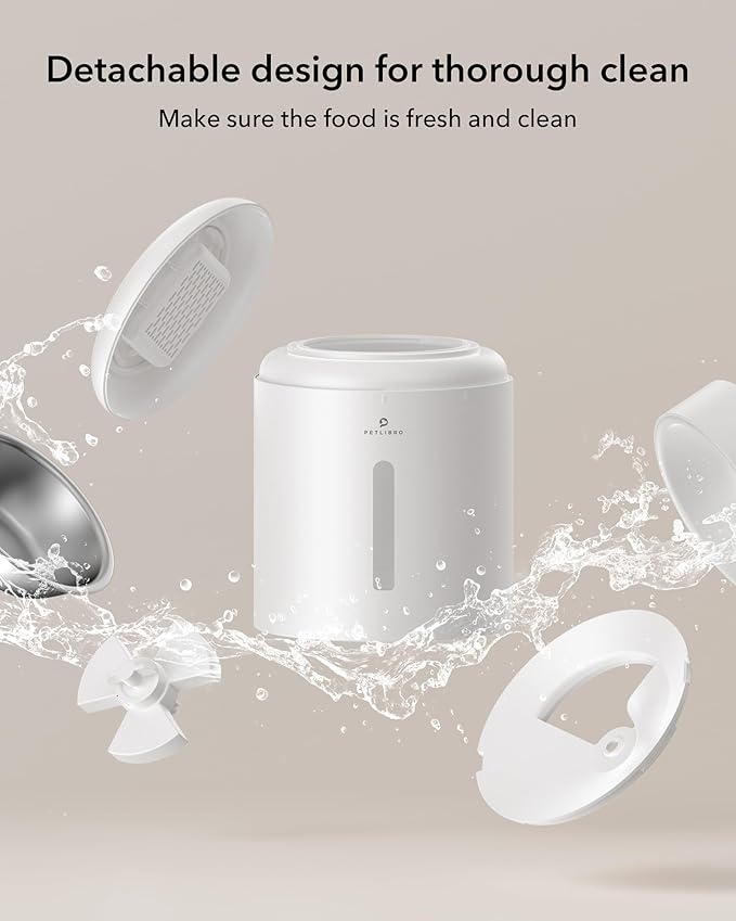 PETLIBRO Automatic Cat Feeder, Automatic Dog Feeder with Freshness Preservation, 5L Timed Cat Feeders for Dry Food, Up to 6 Meals Per Day, Granary Pet Feeder for Cats/Dogs-Mewly Pet