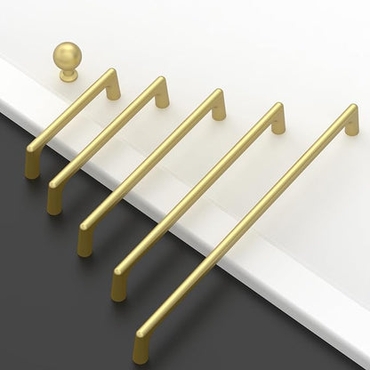 Amerdeco 10 Pack Brushed Gold Cabinet Pulls 11.3 Inch(288MM) Hole Centers Kitchen Cabinet Handles Hardware for Cabinets Cupboard Handles Drawer Pulls ZH0041