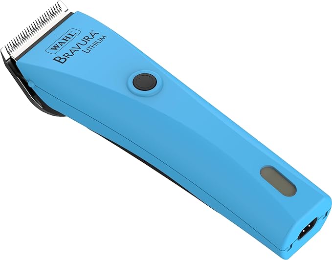 WAHL Professional Animal Bravura Lithium Ion Clipper - Pet, Dog, Cat, and Horse Corded/Cordless Clipper Kit, Turquoise (41870-0438)-Mewly Pet