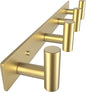 VAEHOLD Hat and Coat Wall Mount Rack - Hooks for Robes, Bags, Keys, and Towels - Bathroom Towel Hanger Organizer (Gold, “T“ Shape 4 Hooks 1 Pack)