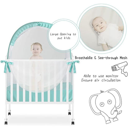 Baby Pack and Play Tent, Pack N Play Canopy to Keep Baby from Climbing Out, Crib Tent for Pack N Play & Playard (39.6" L x 27.6" W x 49.2" H)