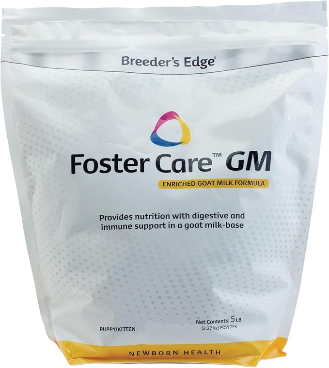 Breeder's Edge Foster Care GM - Goat Milk Based Powdered Milk Replacer - Puppies , Kittens , Cats & Dogs Formula - Easy Digestion - 5 lb-Mewly Pet