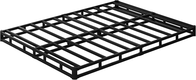 EMODA 5 Inch California King Box Spring Bed Base, 3000 LBS Heavy Duty Metal Mattress Foundation with Fabric Cover, Easy Assembly