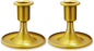 Candlestick Holders 2 PCS Short Metal Taper Candle Holders, KSWING Gold Candle Stick Holders Set, Perfect for Table Centerpiece Mantel Party Wedding Christmas Home Decor, Set of 2