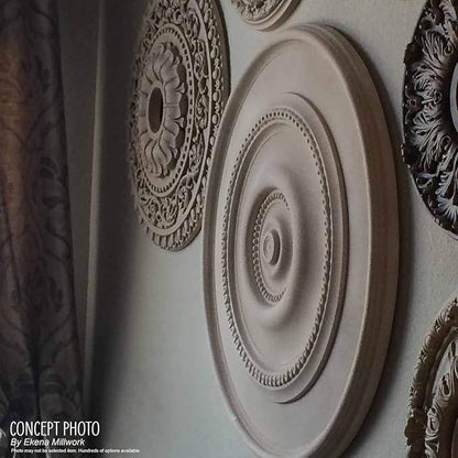 Ekena Millwork CM12BRCPS 12-1/2" x 3-7/8" x 3/4" Bradford Ceiling Medallion, Copper Penny