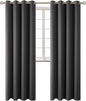 BGment Blackout Curtains - Grommet Thermal Insulated Room Darkening Bedroom and Living Room Curtains, Set of 2 Panels (52 x 120 Inch, Dark Grey)