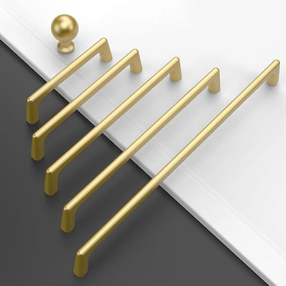 Amerdeco 10 Pack Brushed Gold Cabinet Pulls 5 Inch(128MM) Hole Centers Kitchen Cabinet Handles Hardware Kitchen Handles for Cabinets Cupboard Handles Drawer Pulls ZH0041