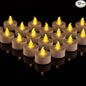 LED Tea Lights Candles- 12PACK Warm Yellow Flameless Candles Realistic and Bright Flickering Long Lasting 200Hours for Holiday Celebration,Party,Home Decoration,Battery Operated