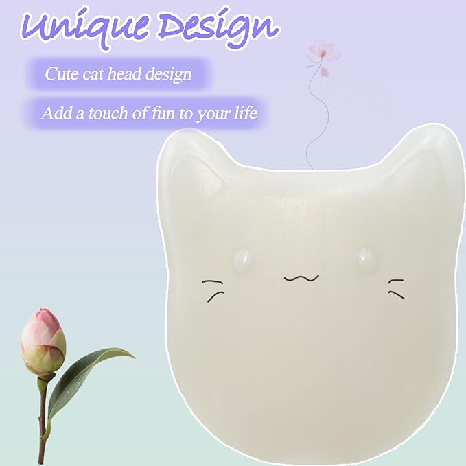 NewKe 4 Pack Deodorizer for Cumrige Self Cleaning Litter Box, Odor Eliminator Compatible with Fumoi Automatic Cat Litter Box, Cute Cat Shaped Design with Camellia Flower Scent, Fragrance Refills-Mewly Pet