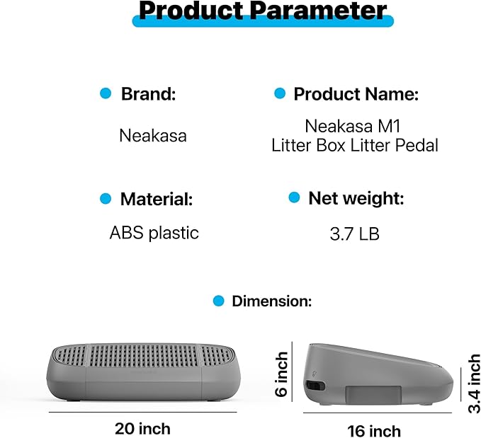 Neakasa Cat Pedal Step Stool with Filter Function, Easy to Clean Cat Litter Tray for M1 Open Top Self-Cleaning Litter Box-Mewly Pet