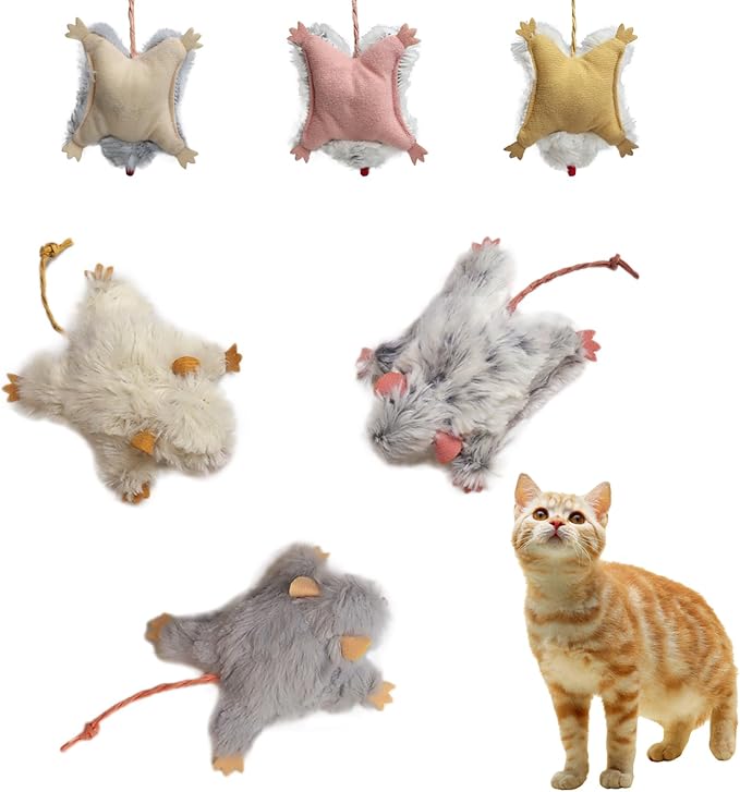 Catnip Cat Mice Toy,3 Pcs Plush Cats Nip Mouse Toys for Teeth Cleaning Chew Kitten Kicker Toy with Crinkle & Bell Cat Interactive Catnip Toys for Indoor Kittens Play Fetch-Mewly Pet