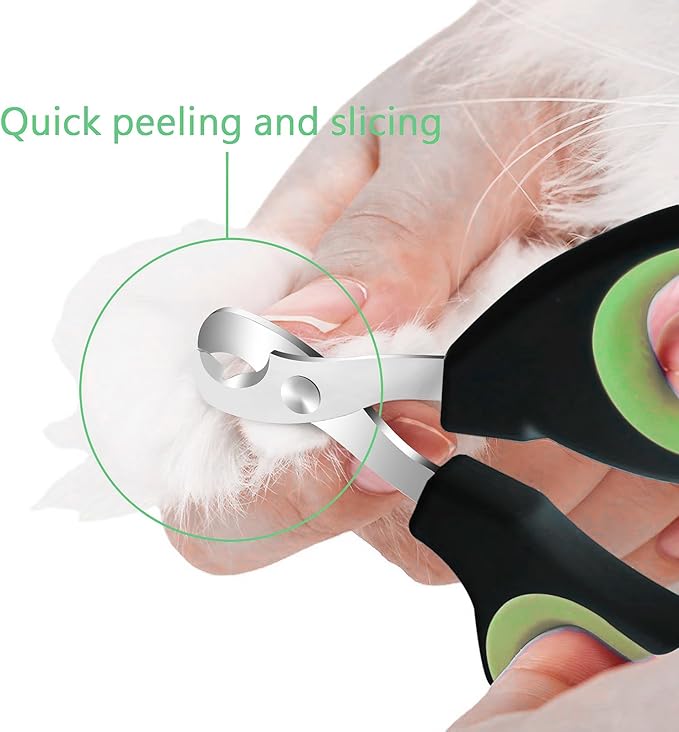 Cats & Dogs Pets Nail Clippers & Trimmers Rabbit Nail Clippers cat Nail Clippers for Indoor Cats cat Claw Clippers with Safety Guard Professional Grooming Tool for Cat Kitten(Green)-Mewly Pet