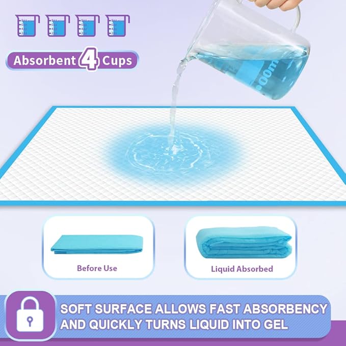 IMMCUTE Puppy Pee Pads 22"x23"-80Count | Dog Pee Training Pads Super Absorbent & Leak-Proof | Disposable Pet Piddle and Potty Pads for Puppies | Dogs | Doggie| Cats | Rabbits-Mewly Pet