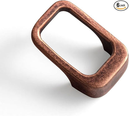 Goo-Ki Antique Copper Cabinet Pulls with 0.6'' (16MM) Hole Centers,Retro Zinc Alloy Drawer Pulls for Drawer,Wardrobe,Cupboard,6 Pack…