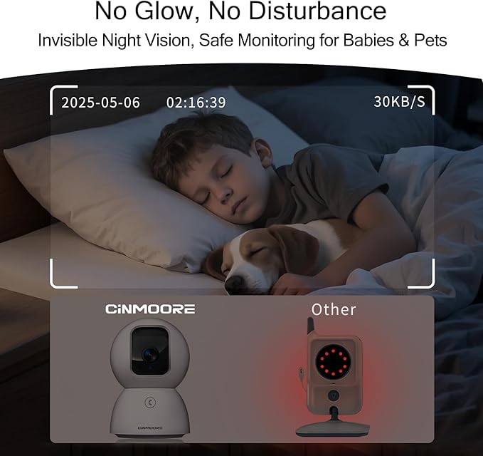 5G Security Camera Indoor, 3K Pet/Dog Camera with Speaker/Phone App, PTZ WiFi Baby Monitor Cameras for Home Security, 0-Glow Night Vision 2-Way Talk, AI Tracking Facial Recognition Time Lapse-Mewly Pet