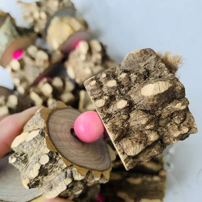 PINVNBY Macaw Toys, Extra Large Parrot Toys, Natural Wood Bird Chewing Toys for Large Birds Parrots African Grey Macaws Cockatoos Parkeets Eclectus Amazon Parrots-Mewly Pet