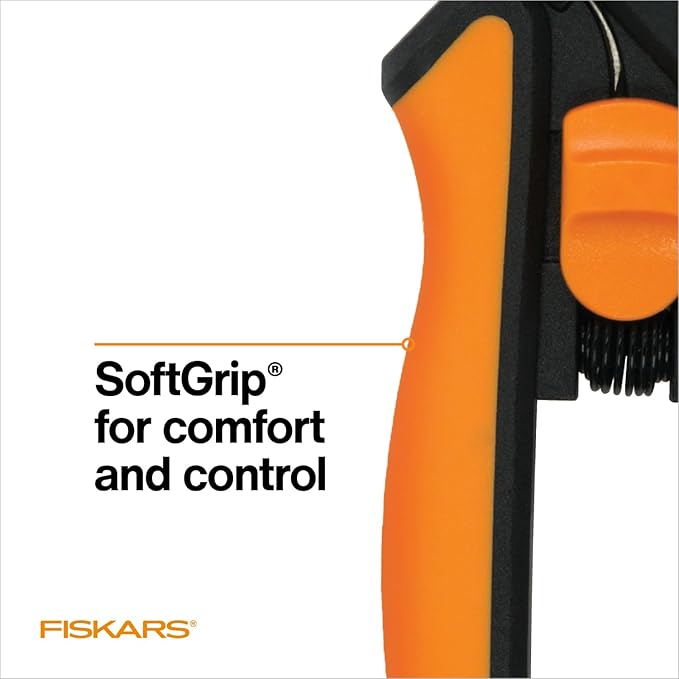 Fiskars Micro-Tip Pruning Snips - 6" Garden Shears with Sheath and Comfort Grip - Sharp Steel Blades - Quality Pruning Shears for Plants in Grow Tents and Hydroponics - Garden Tools-Mewly Pet
