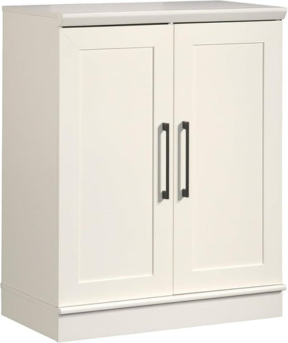 Sauder HomePlus Small Kitchen Pantry Storage Cabinet with Adjustable Shelves, Laundry Bathroom Storage Cabinet, Soft White Finish