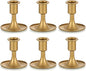 Candlestick Holders Taper Candle Holders, Romadedi Gold Candle Stick Candle Holder for Table Centerpiece, Wedding Reception, Festive Christmas Mantel Decoration or Home Decor, Set of 6