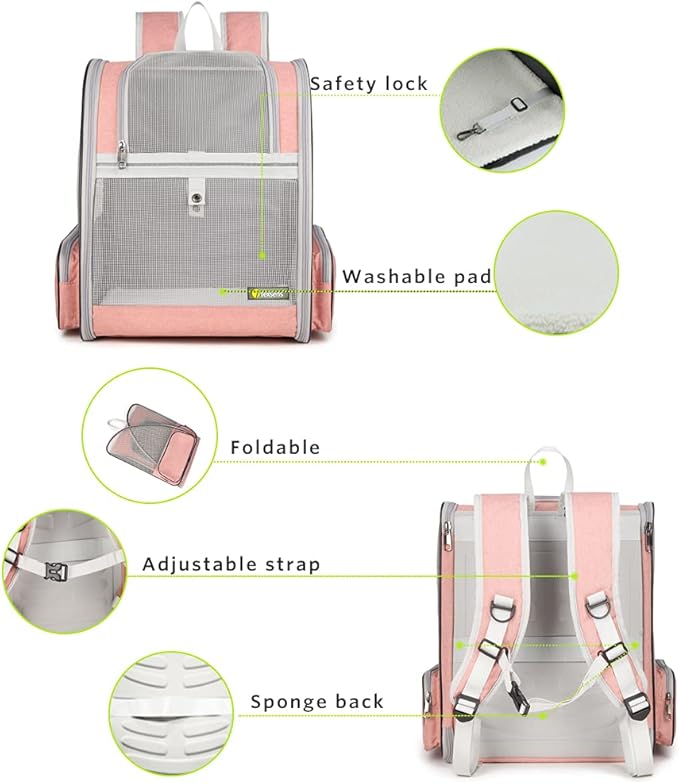 Texsens Innovative Traveler Bubble Backpack Pet Carriers for Cats and Dogs-Mewly Pet
