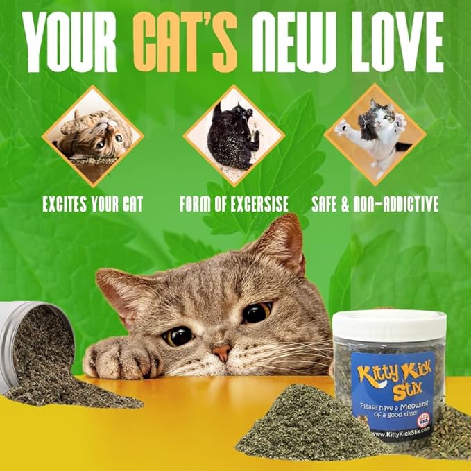 Kitty Kick Stix 15" Catnip Kicker Toy – Set of 2 | Handmade in USA | Interactive Cat & Kitten Toy | Durable Kicker Packed with 100% Potent Catnip for All Breeds (Mystery Choice)-Mewly Pet