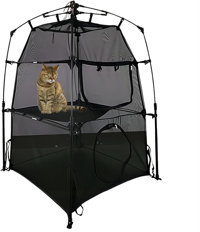 Portable Large Pop Up Pet Cat Tents Enclosures for Outside Patio-Mewly Pet