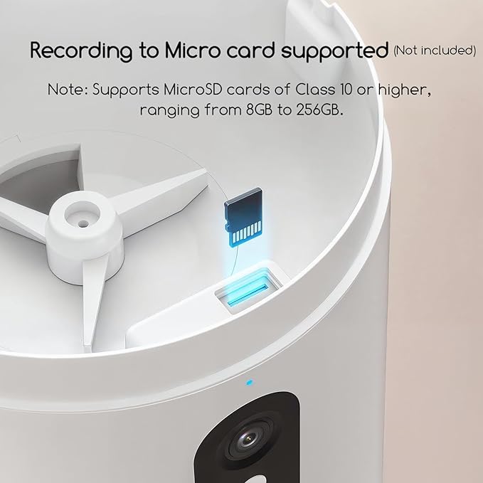 Faroro Automatic Cat Feeder with Camera, 3MP HD Video with Night Vision, 5G WiFi Cat Feeder Automatic with APP Control, 2-Way Audio, Low Food Sensor, Motion Alerts for Cats and Dogs-Mewly Pet