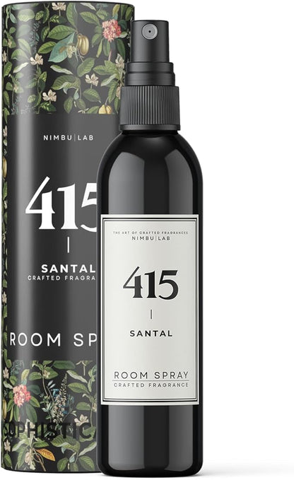 Room Spray for Home 415 Santal - Air Freshener for Home - Linen Spray for Bedding, Pillow Spray - Sandalwood blended with top notes of ginger and cardamom. Room Freshener. Long Lasting - 8oz/237ml