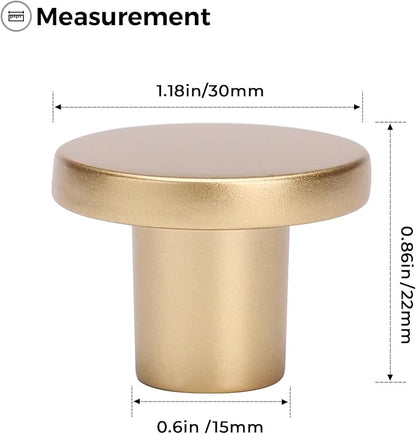 Ravinte 5 Pack Cabinet Knobs Sandy Gold Kitchen Cabinet Knobs Round Dresser Drawer Pulls Closet Door Pulls 1-1/5 Inch
