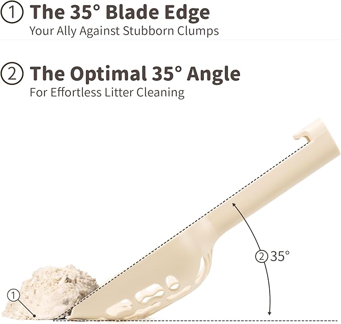 Lady N - Infinity Cat Litter Scoop: Easy Sifting with 8-Shaped Hole Design for Tofu Cat Litter and Clay Litter, Durable ABS Plastic Litter Scoop-Mewly Pet