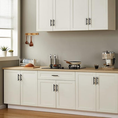 HBL' 10 Pack | 3-1/2 Inch Center to Center Matte Black Cabinet Pulls Kitchen Cabinet Handles, Made of Stainless Steel, Ideal for Cabinet,Drawer,Cupboard and Wardrobe.