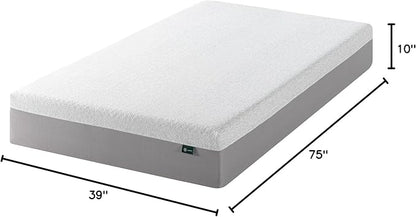 ZINUS 10 Inch Ultima Memory Foam Mattress [New Version], Twin, Fiberglass Free, Medium Firm Feel, Breathable Airflow Memory Foam, Certified Safe Foams & Fabric, Mattress in A Box