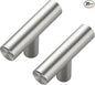 20 Pack Brushed Nickel Cabinet Knobs - Kitchen Cabinet Knobs Silver Cabinet Pulls for Kitchen Cabinet Drawer Stainless Steel Dresser Knobs for Cabinet Hardware 2in Length Single Hole T Bar